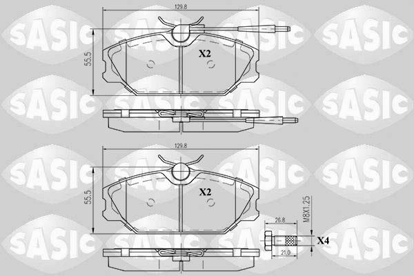 Sasic 6214002 - Гальмівні колодки, дискові гальма autozip.com.ua