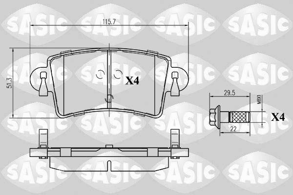 Sasic 6214013 - Гальмівні колодки, дискові гальма autozip.com.ua