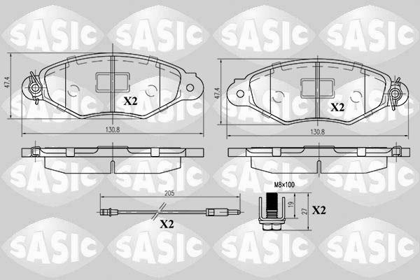 Sasic 6214012 - Гальмівні колодки, дискові гальма autozip.com.ua