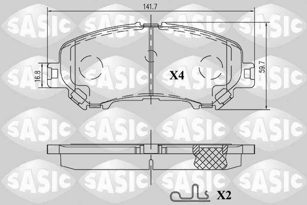 Sasic 6214039 - Гальмівні колодки, дискові гальма autozip.com.ua