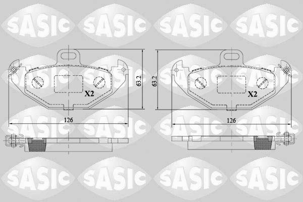 Sasic 6214035 - Гальмівні колодки, дискові гальма autozip.com.ua