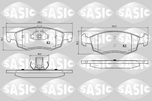 Sasic 6214030 - Гальмівні колодки, дискові гальма autozip.com.ua