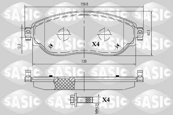 Sasic 6214038 - Гальмівні колодки, дискові гальма autozip.com.ua