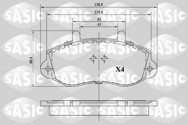 Sasic 6214033 - Гальмівні колодки, дискові гальма autozip.com.ua