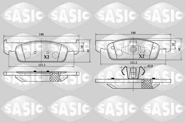 Sasic 6214029 - Гальмівні колодки, дискові гальма autozip.com.ua