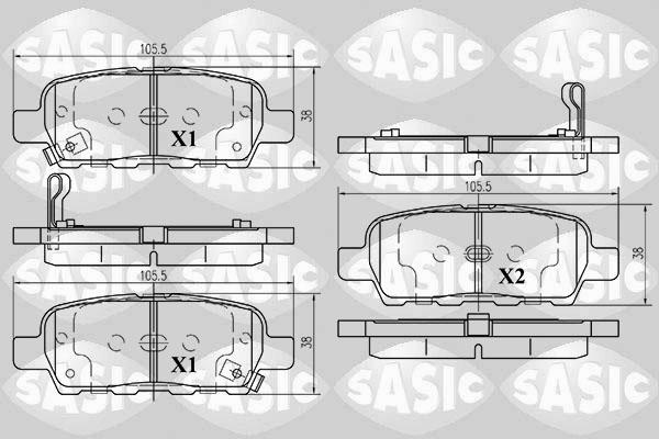 Sasic 6214025 - Гальмівні колодки, дискові гальма autozip.com.ua