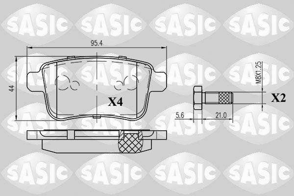 Sasic 6214020 - Гальмівні колодки, дискові гальма autozip.com.ua