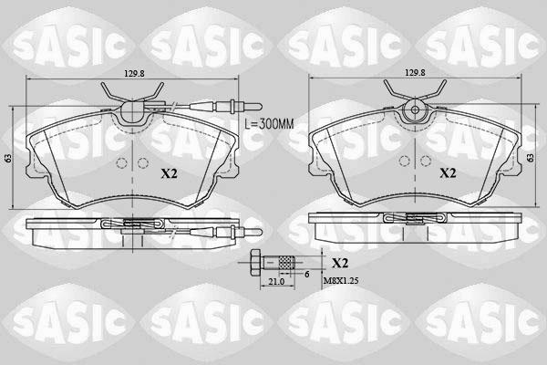 Sasic 6214028 - Гальмівні колодки, дискові гальма autozip.com.ua