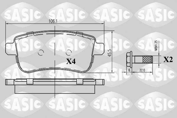 Sasic 6214023 - Гальмівні колодки, дискові гальма autozip.com.ua