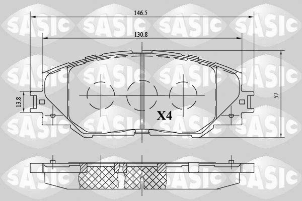 Sasic 6216091 - Гальмівні колодки, дискові гальма autozip.com.ua