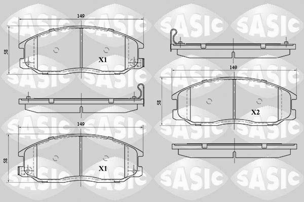 Sasic 6216093 - Гальмівні колодки, дискові гальма autozip.com.ua