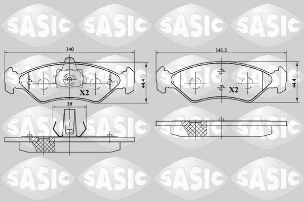 Sasic 6216049 - Гальмівні колодки, дискові гальма autozip.com.ua