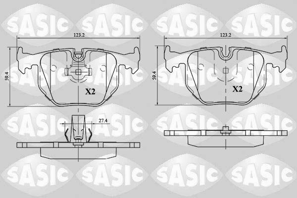 Sasic 6216054 - Гальмівні колодки, дискові гальма autozip.com.ua