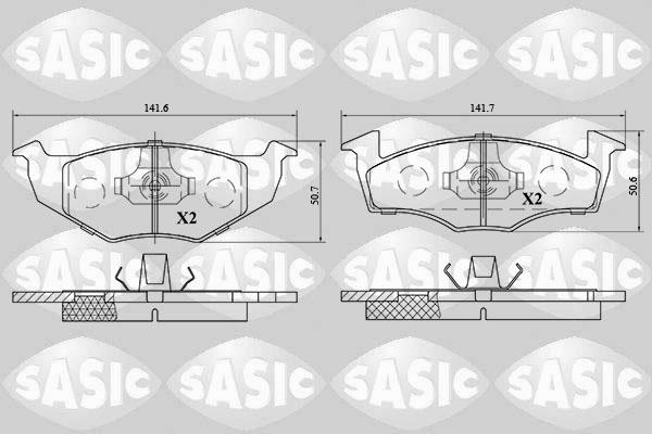 Sasic 6216051 - Гальмівні колодки, дискові гальма autozip.com.ua