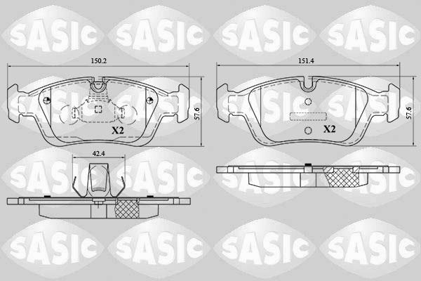 Sasic 6216052 - Гальмівні колодки, дискові гальма autozip.com.ua