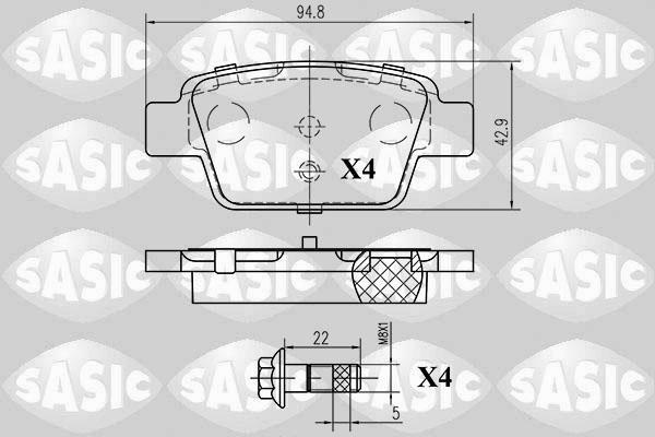 Sasic 6216065 - Гальмівні колодки, дискові гальма autozip.com.ua