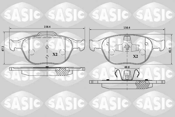 Sasic 6216068 - Гальмівні колодки, дискові гальма autozip.com.ua