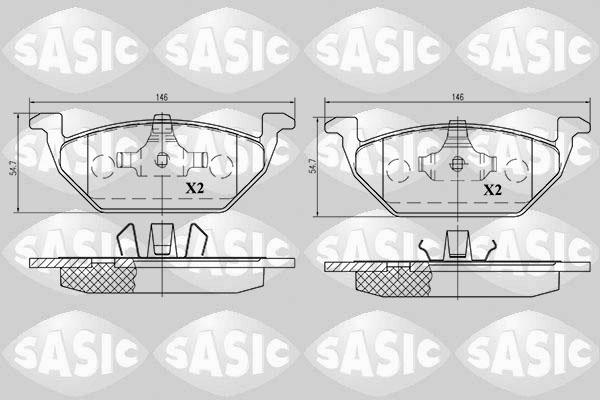 Sasic 6216009 - Гальмівні колодки, дискові гальма autozip.com.ua