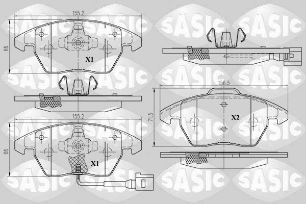 Sasic 6216004 - Гальмівні колодки, дискові гальма autozip.com.ua