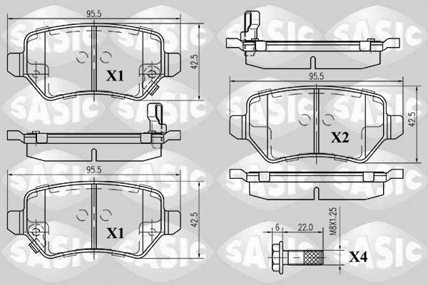 Sasic 6216008 - Гальмівні колодки, дискові гальма autozip.com.ua