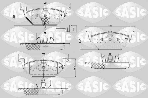 Sasic 6216002 - Гальмівні колодки, дискові гальма autozip.com.ua