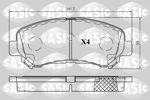 Sasic 6216019 - Гальмівні колодки, дискові гальма autozip.com.ua