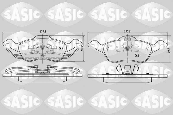 Sasic 6216018 - Гальмівні колодки, дискові гальма autozip.com.ua