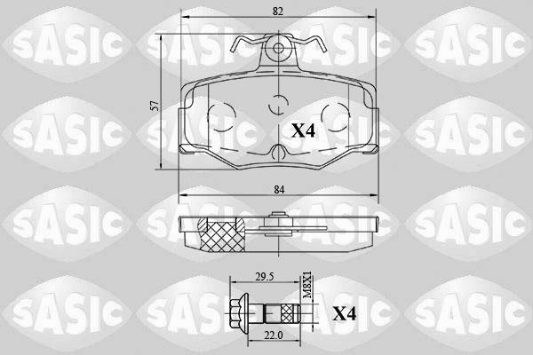 Sasic 6216084 - Гальмівні колодки, дискові гальма autozip.com.ua