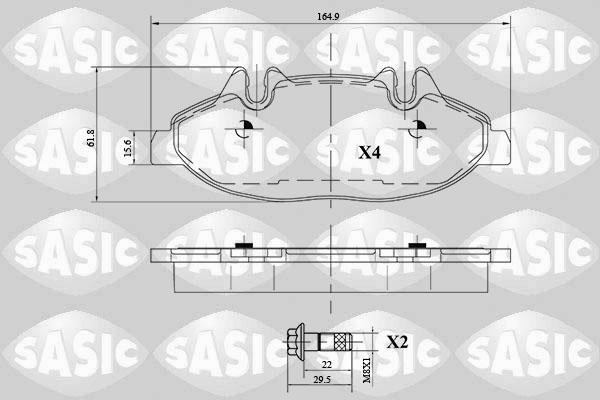 Sasic 6216081 - Гальмівні колодки, дискові гальма autozip.com.ua