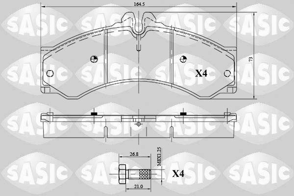 Sasic 6216087 - Гальмівні колодки, дискові гальма autozip.com.ua