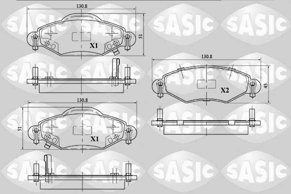 Sasic 6216035 - Гальмівні колодки, дискові гальма autozip.com.ua