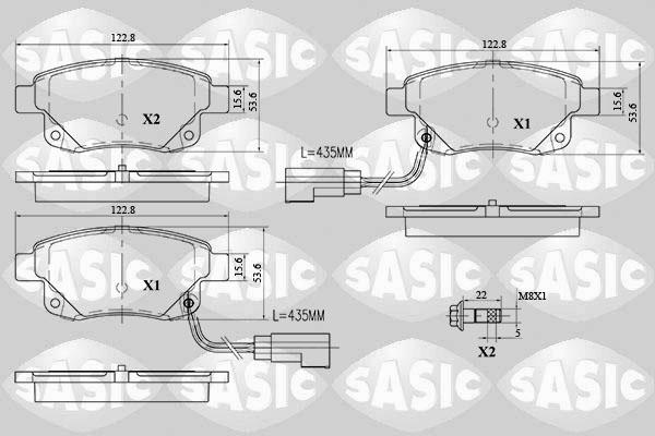 Sasic 6216032 - Гальмівні колодки, дискові гальма autozip.com.ua