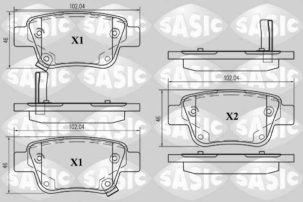 Sasic 6216037 - Гальмівні колодки, дискові гальма autozip.com.ua