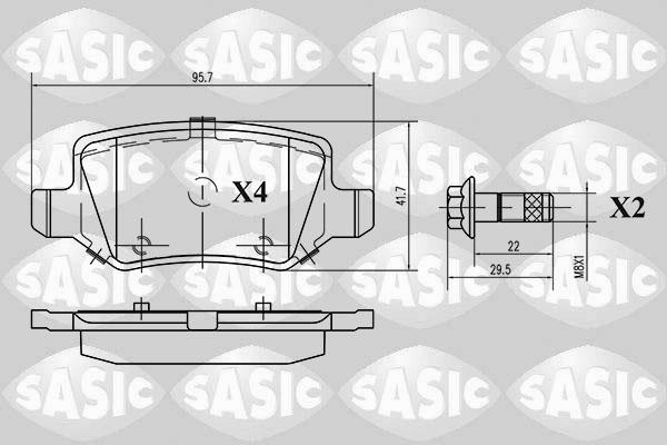 Sasic 6216021 - Гальмівні колодки, дискові гальма autozip.com.ua