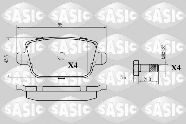 Sasic 6216023 - Гальмівні колодки, дискові гальма autozip.com.ua