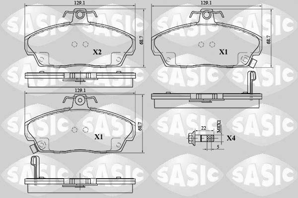 Sasic 6216073 - Гальмівні колодки, дискові гальма autozip.com.ua