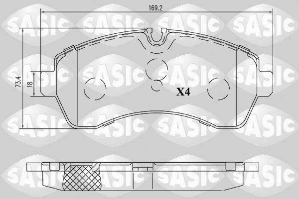 Sasic 6216199 - Гальмівні колодки, дискові гальма autozip.com.ua