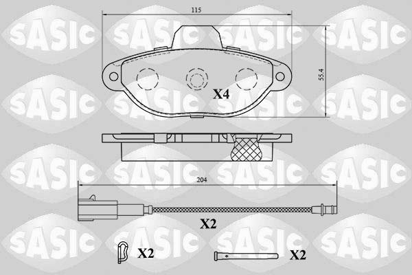 Sasic 6216194 - Гальмівні колодки, дискові гальма autozip.com.ua