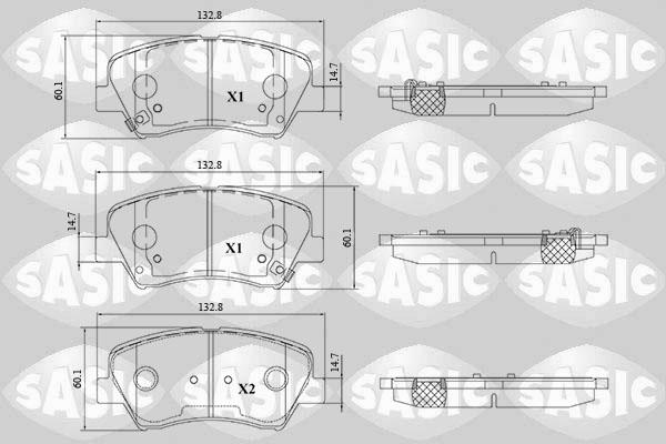 Sasic 6216195 - Гальмівні колодки, дискові гальма autozip.com.ua