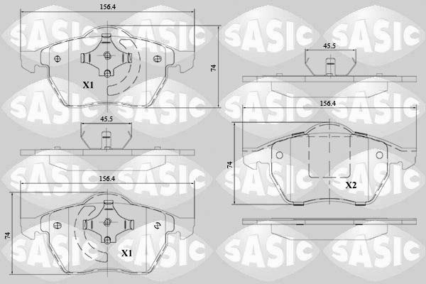 Sasic 6216143 - Гальмівні колодки, дискові гальма autozip.com.ua