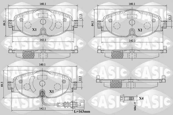 Sasic 6216154 - Гальмівні колодки, дискові гальма autozip.com.ua