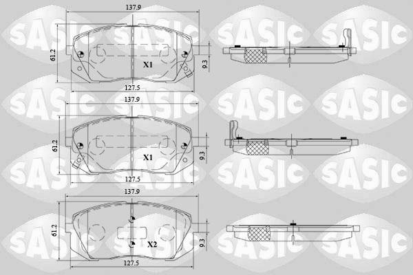 Sasic 6216157 - Гальмівні колодки, дискові гальма autozip.com.ua