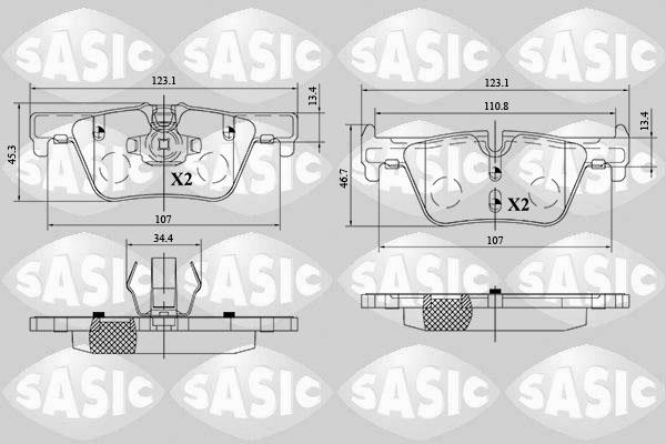 Sasic 6216161 - Гальмівні колодки, дискові гальма autozip.com.ua