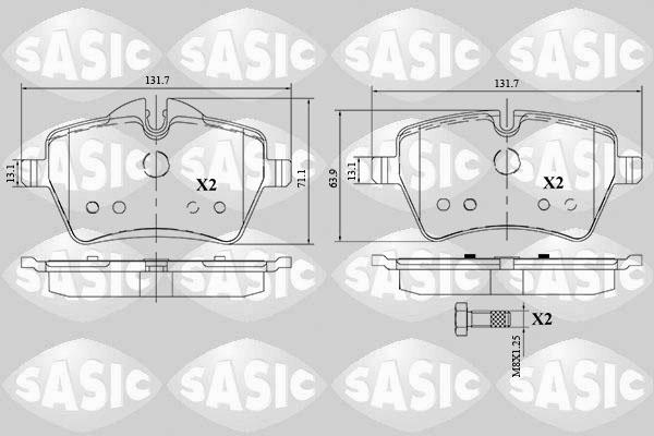 Sasic 6216168 - Гальмівні колодки, дискові гальма autozip.com.ua