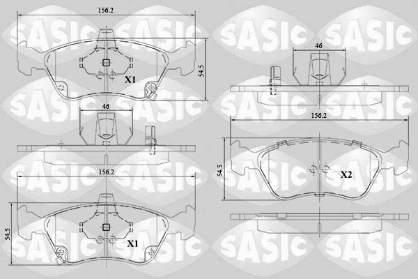 Sasic 6216109 - Гальмівні колодки, дискові гальма autozip.com.ua