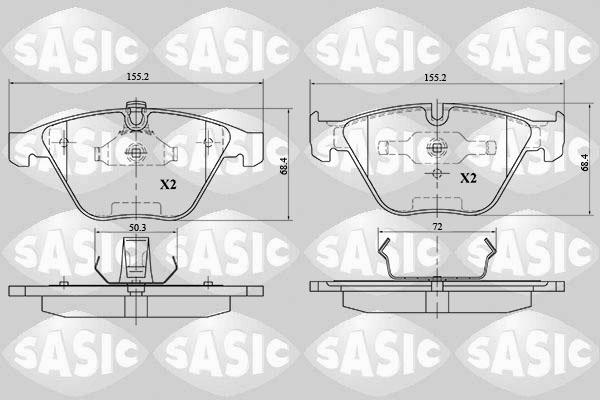 Sasic 6216104 - Гальмівні колодки, дискові гальма autozip.com.ua