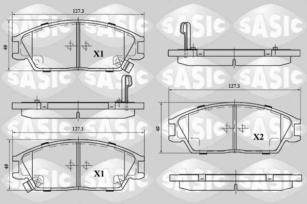 Sasic 6216100 - Гальмівні колодки, дискові гальма autozip.com.ua