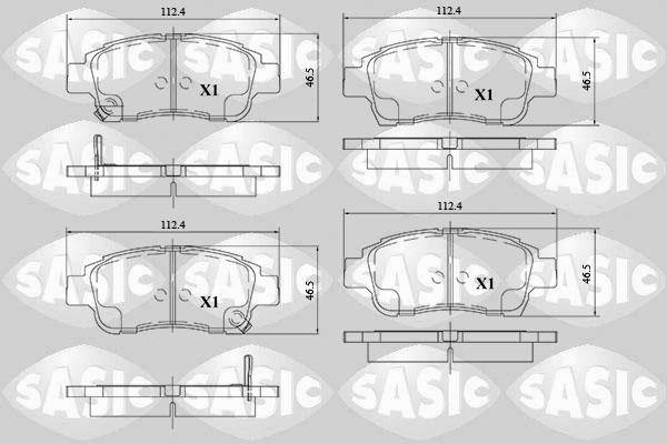 Sasic 6216107 - Гальмівні колодки, дискові гальма autozip.com.ua