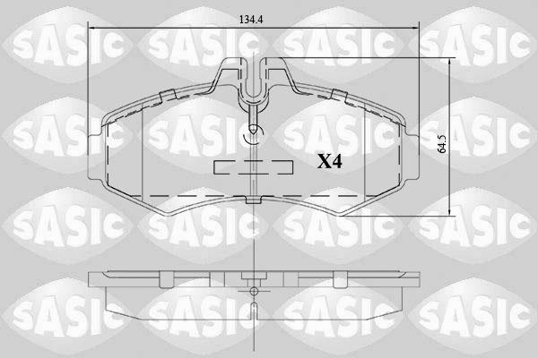 Sasic 6216119 - Гальмівні колодки, дискові гальма autozip.com.ua