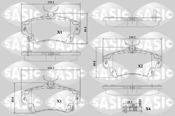 Sasic 6216115 - Гальмівні колодки, дискові гальма autozip.com.ua